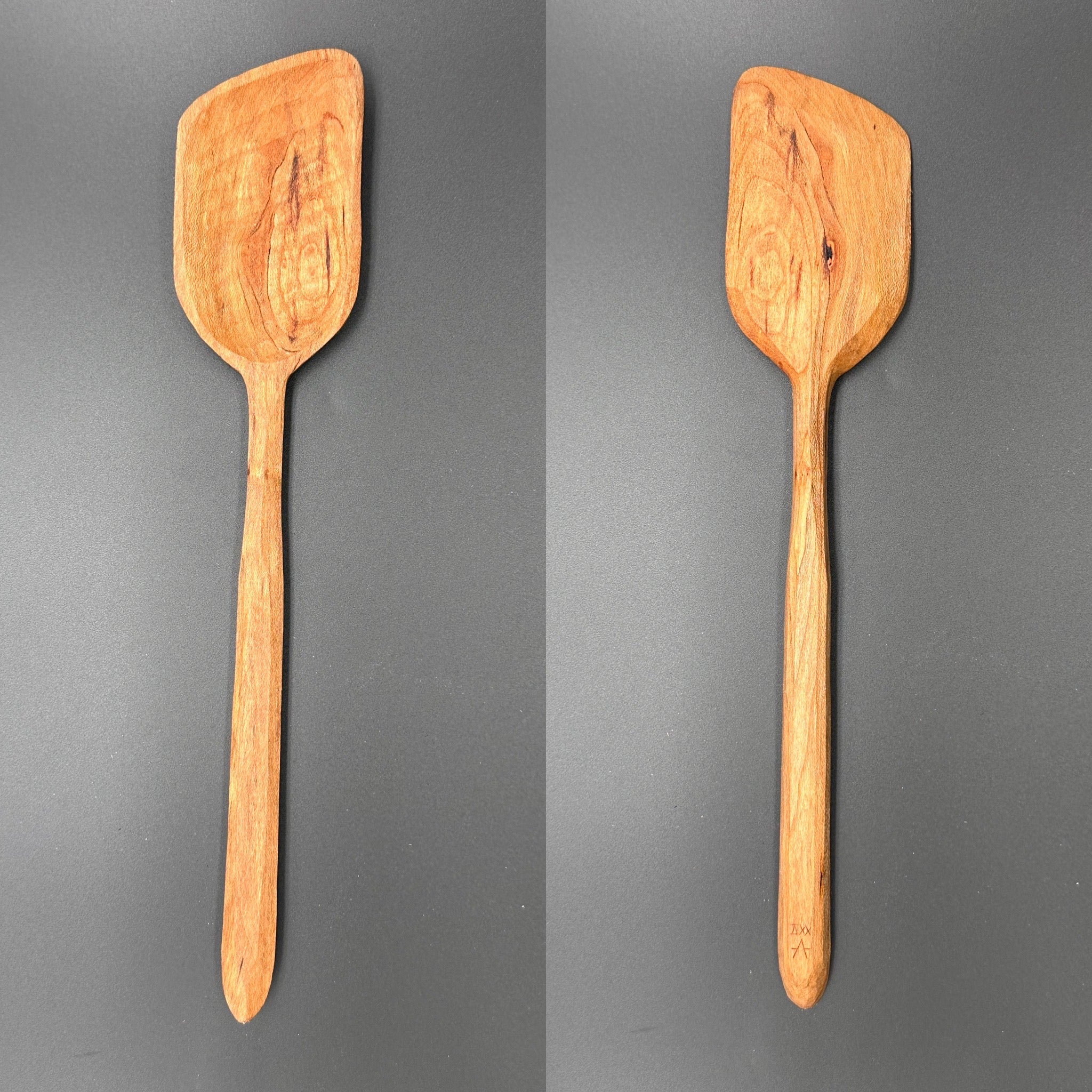 12" right handed cherry cooking spoon