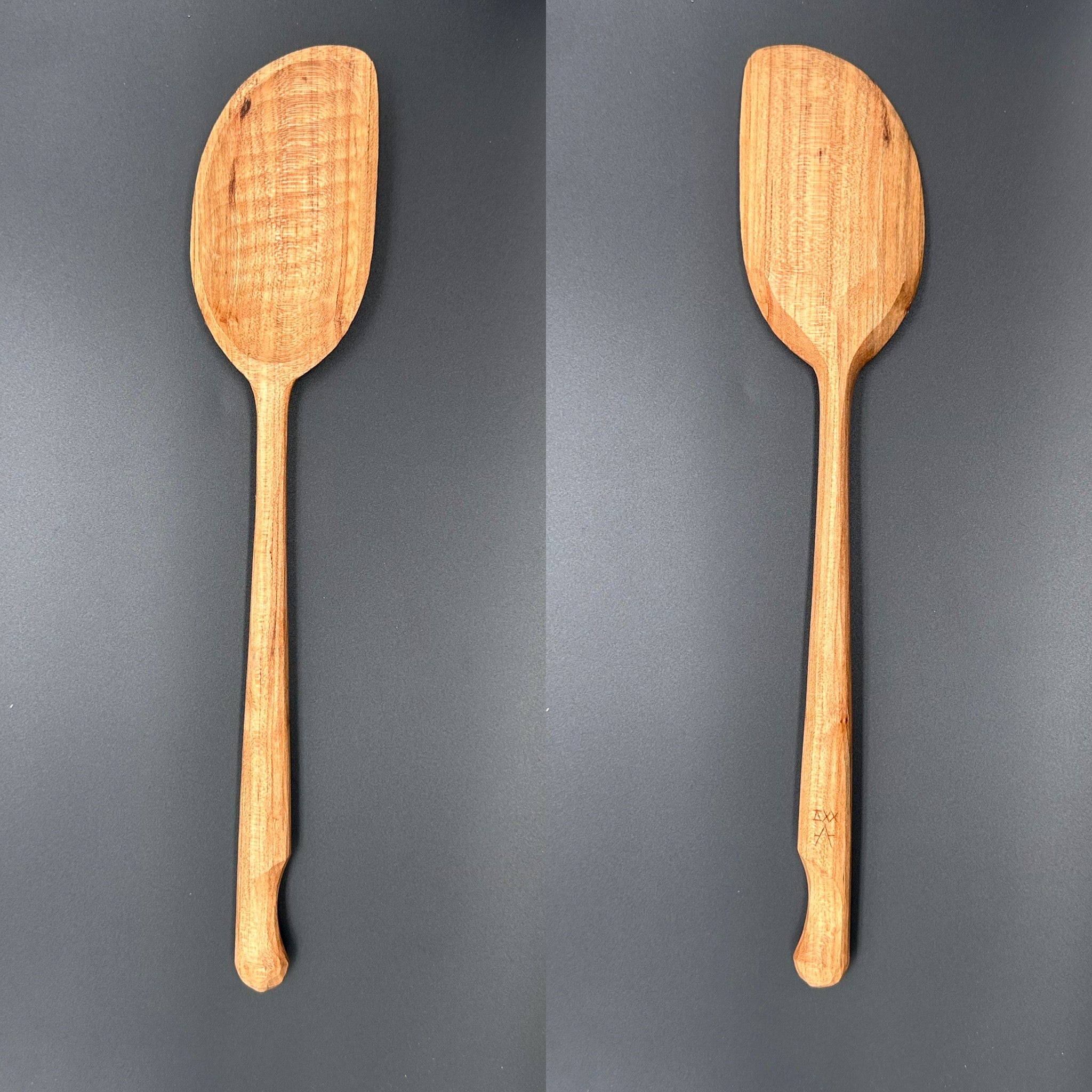 12" right handed cherry cooking spoon